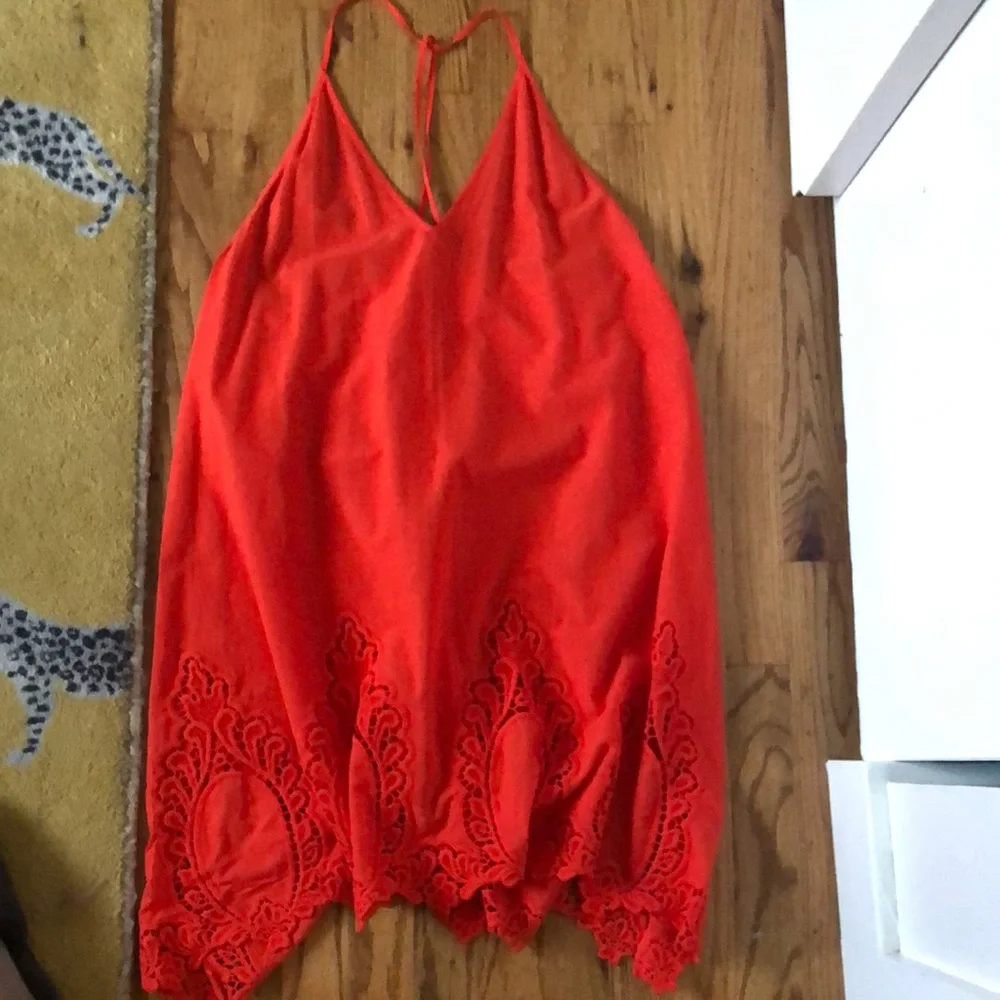 Free People, halter dress, orange, size XS - Picture 1 of 3